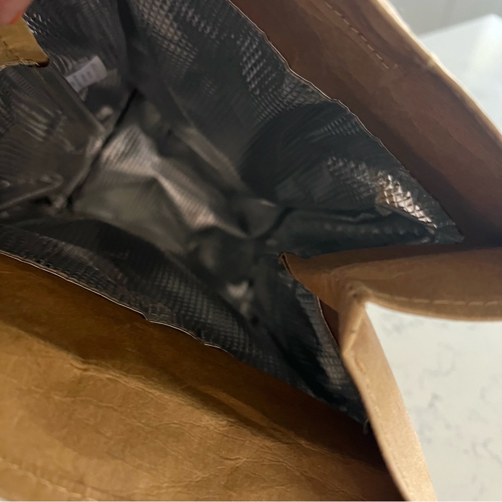 Brown Fresh Local Kitchen Packable Reusable Lunch Storage Bag Cooler Work School - Picture 3 of 7